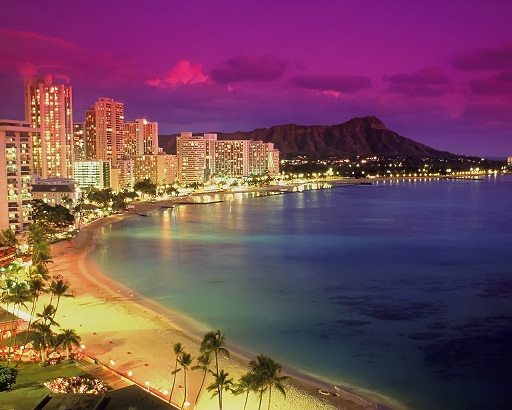 La plage de Waikiki à Honolulu