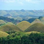 Les collines de chocolat sur l'île de Bohol aux Philippines