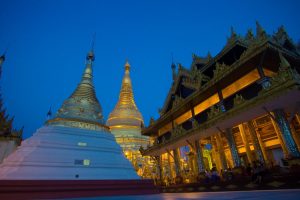 La Pagode Shwedagon à Rangoon en Birmanie