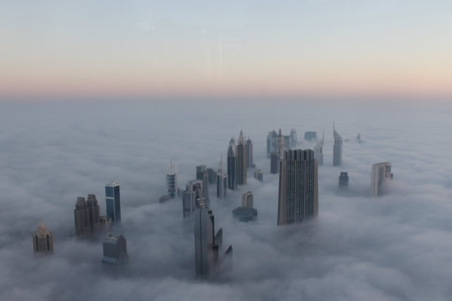 La ville de Dubai en hiver