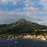 Baie de Saint Pierre près de la montagne Pelée en Martinique