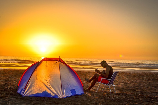 Camping en bord de mer