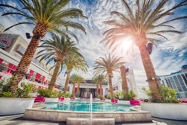 Piscine dans un hôtel à Las Vegas