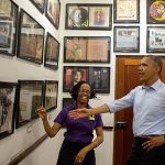 Visite de l'ancien Président américain Barack Obama du musée de Bob Marley en Jamaïque