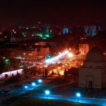 Vue de nuit de Ouzbékistan
