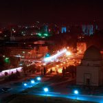 Vue de nuit de Ouzbékistan