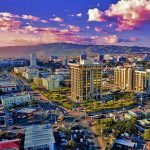 Vue du ciel de la ville de Kingstone en Jamaïque