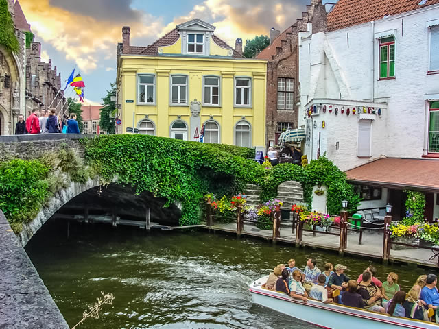 Le canal de Bruges en Belgique