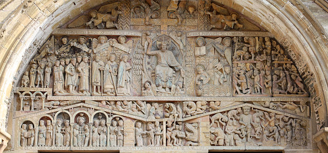 Le Tympan du Porche Abbaye Sainte Foy à Conques