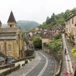 Les rues de Conques à Aveyron