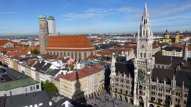 Le centre historique Marienplatz a Munich
