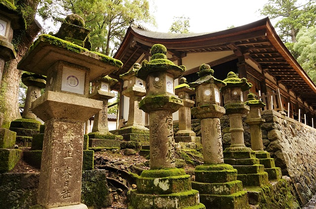 Monument historique a Nara au Japon